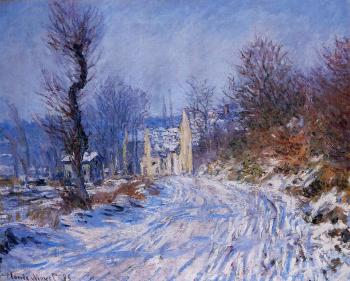 Claude Oscar Monet : Road to Giverny in Winter